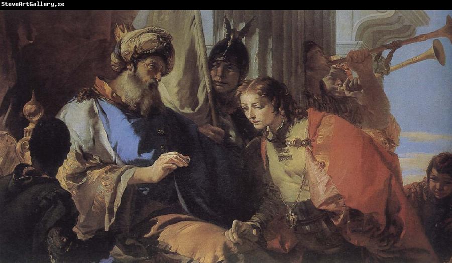 Giovanni Battista Tiepolo Joseph received the hand of Pharaoh, Central
